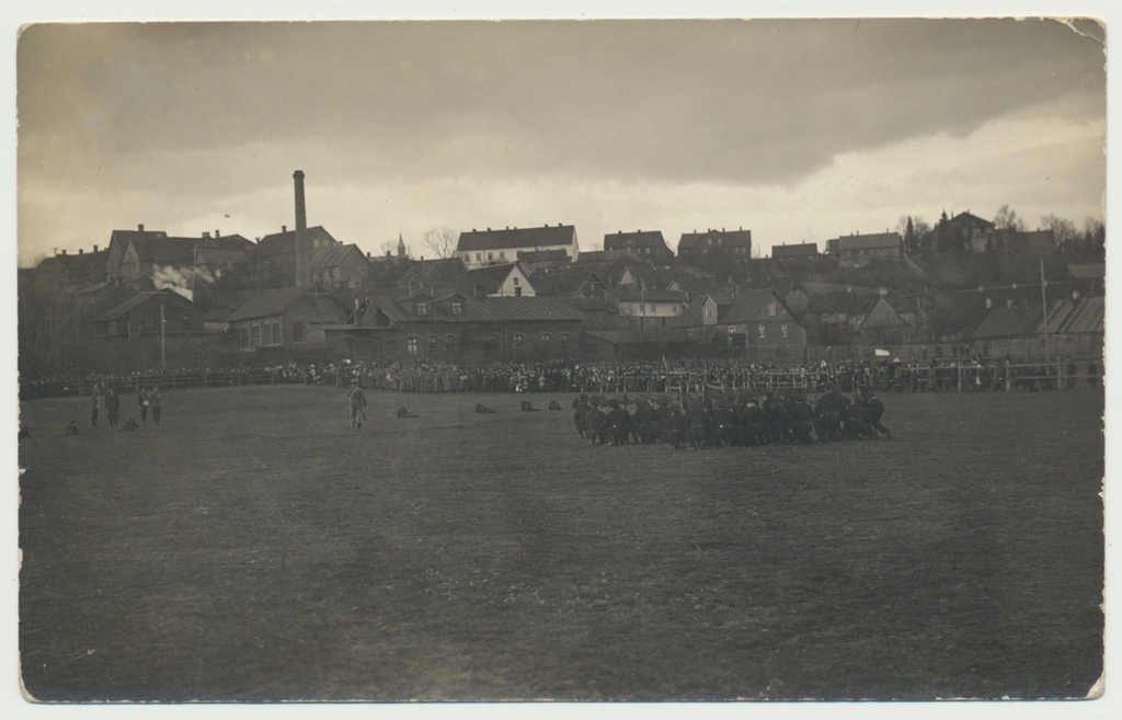 foto, Viljandi,  järve ääres, sõjaväe õppused u 1910