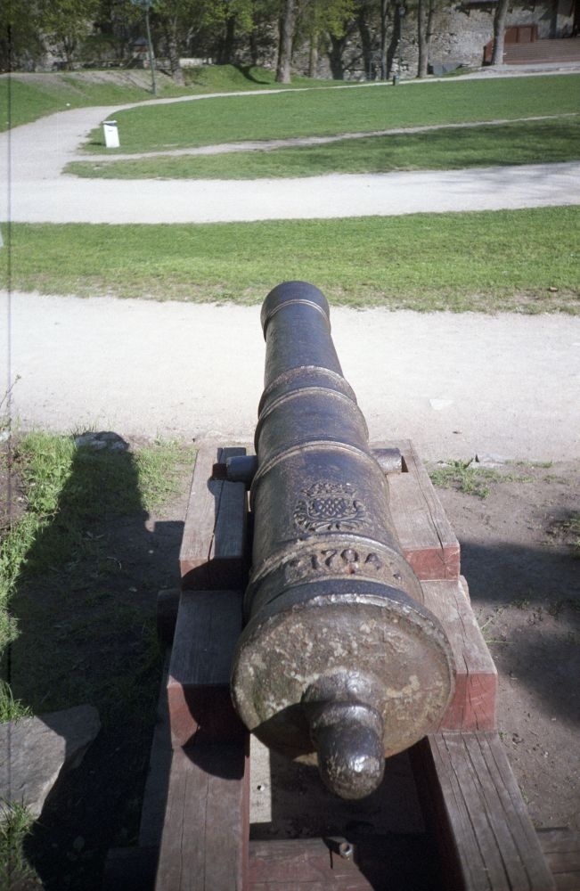 Northern War (1704) cannon in Haapsalu Bishop City