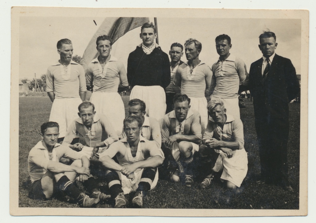 foto, Viljandimaa, jalgpall, Nuia Edu meeskond, sh Siim Mandre, 1937