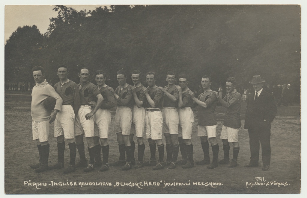 foto, Pärnu-Inglise kaubalaeva Bencoreherd jalgpallurid, u 1930
