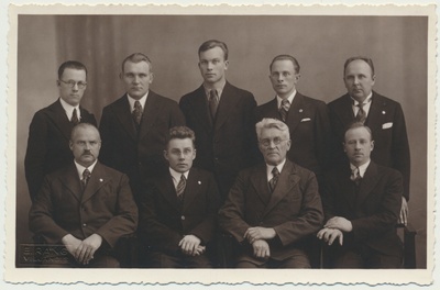 foto, Viljandi, spordiselts Tulevik juhatus, 1937, foto E. Rang  duplicate photo