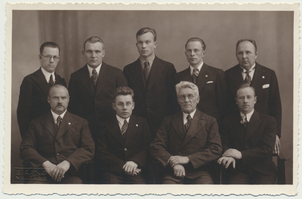 foto, Viljandi, spordiselts Tulevik juhatus, 1937, foto E. Rang