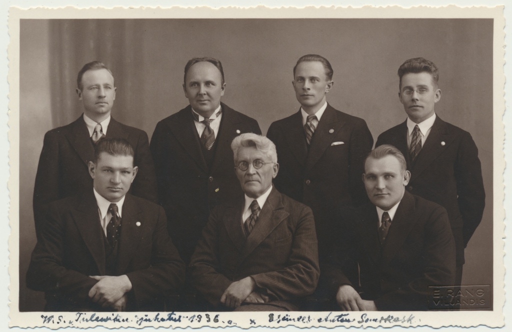 foto, Viljandi, spordiselts Tulevik, juhatus, 1936, foto E. Rang