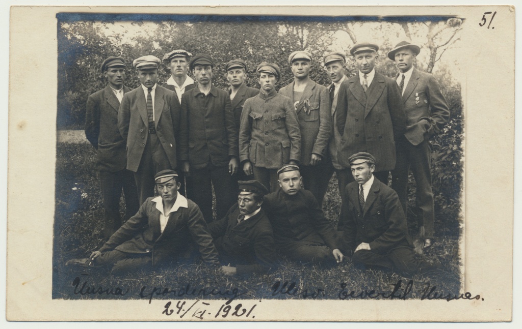 foto, Viljandimaa, Uusna, spordiring, grupp, 1921