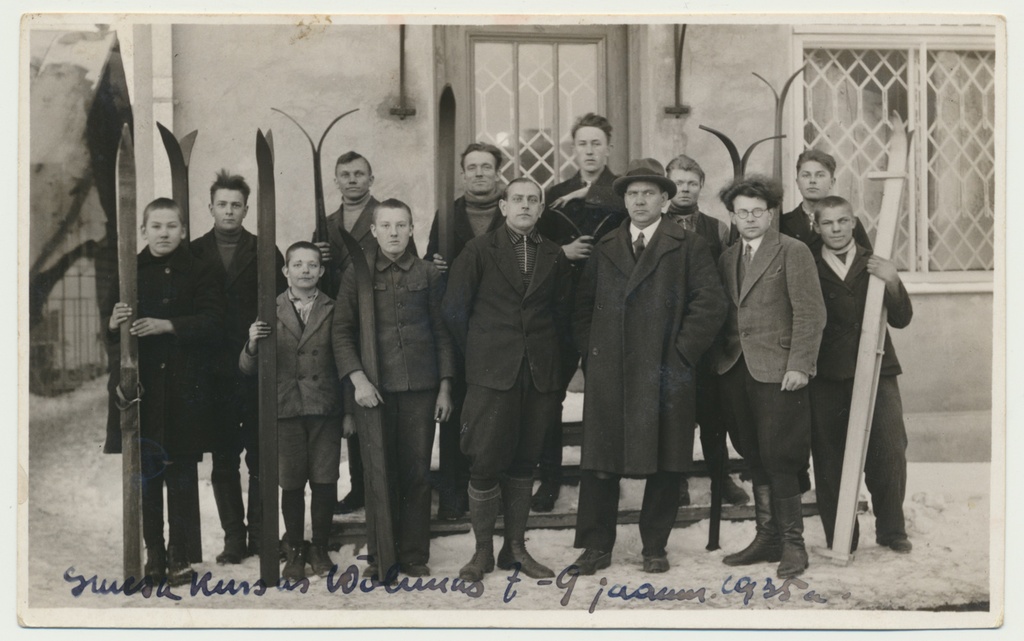 foto, Viljandimaa, Võhma, suusakursus, 1935, foto A. Must