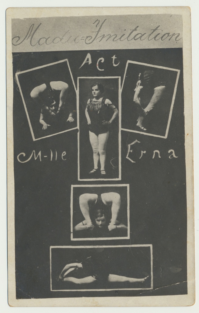 foto, akrobaat Erna-Aurelie Treial, u 1915