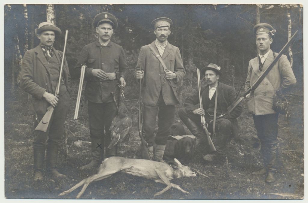 foto, Viljandimaa, Paistu, jahimehed, sh Jaak Kärner, saakloom- kits, u 1935