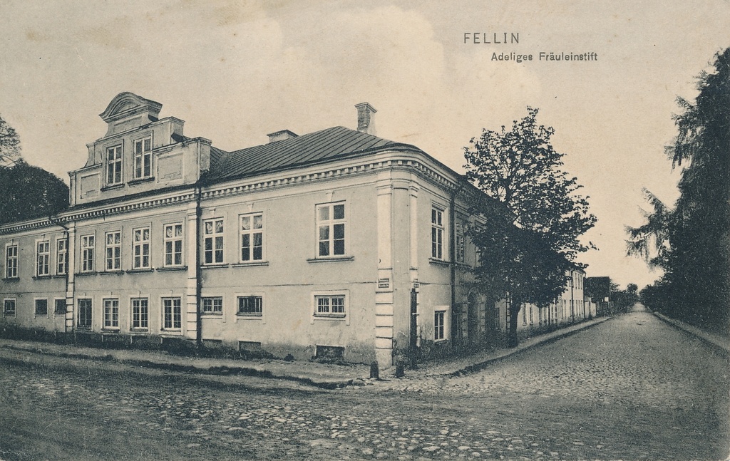trükipostkaart, Viljandi, Jakobsoni tn 21, aadlipreilide pansionaat Stift, u 1910, kirjastaja E. Ring