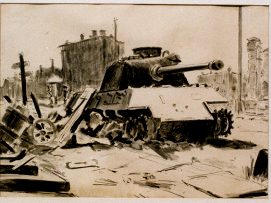 Last German tank on Narvas Street