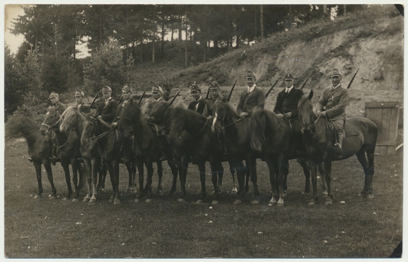 foto, Kaitseliidu Sakalamaa Malev, Kutsari rühm, Sinialliku laskerada, u 1930