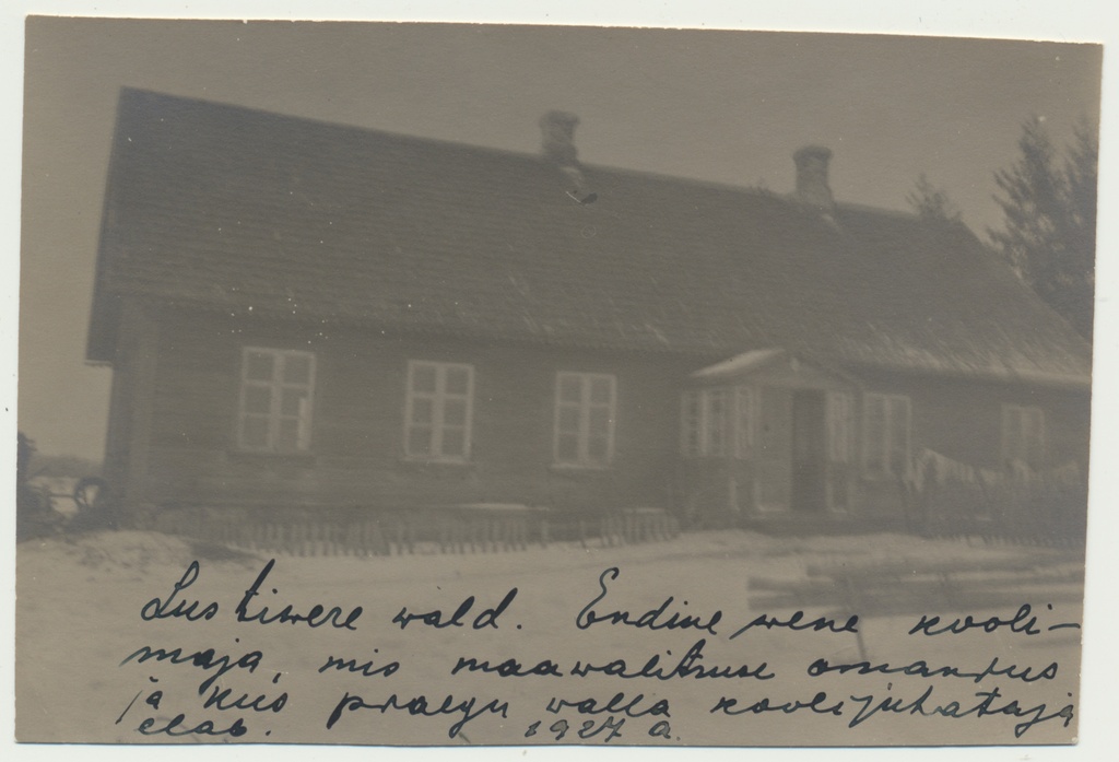 foto, Põltsamaa khk, Lustivere endine vene koolimaja, 1927