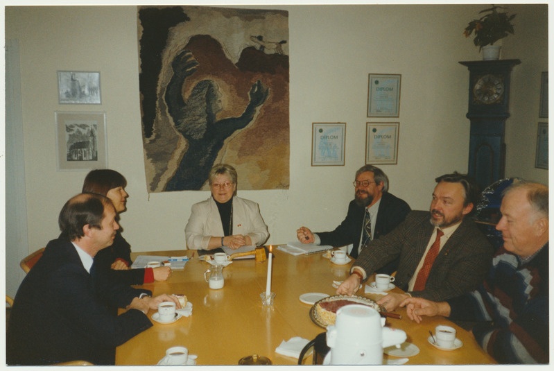 värvifoto, Suure-Jaani linna ja valla jt ja Dalarna lääni Gagnefi valla kohtumine, Gagnef 1997