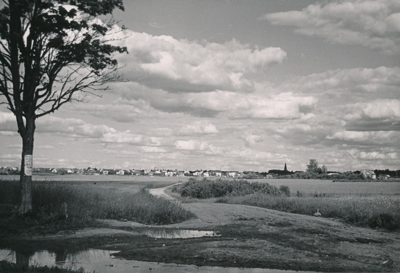 foto, vaade Viljandile Metsküla teelt, 1960, foto A. Kiisla
