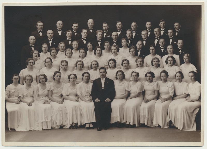 foto, segakoor Koit, dirigent A. Pung, u 1934, foto J. Riet