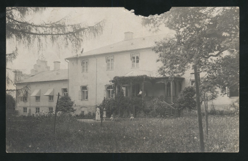 fotopostkaart, Karksi khk, Polli mõisahoone, u 1910