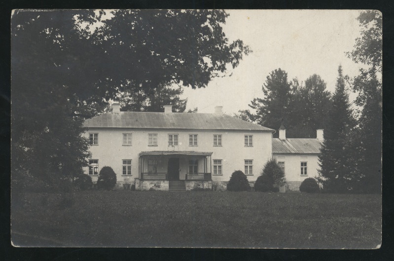 fotopostkaart, Karksi khk, Polli mõisahoone, postitempel 06.05.1932, u 1920