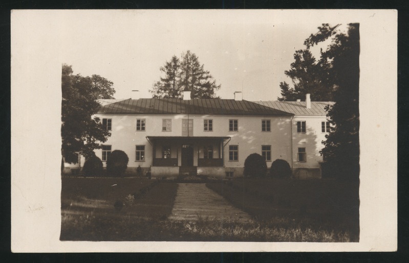 fotopostkaart, Karksi khk, Polli Põllutöökool, endine mõisahoone, 1935