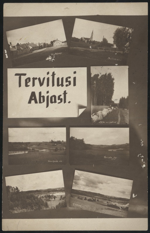 fotopostkaart, Halliste khk, Abja, Kariste, 7 vaadet , u 1935