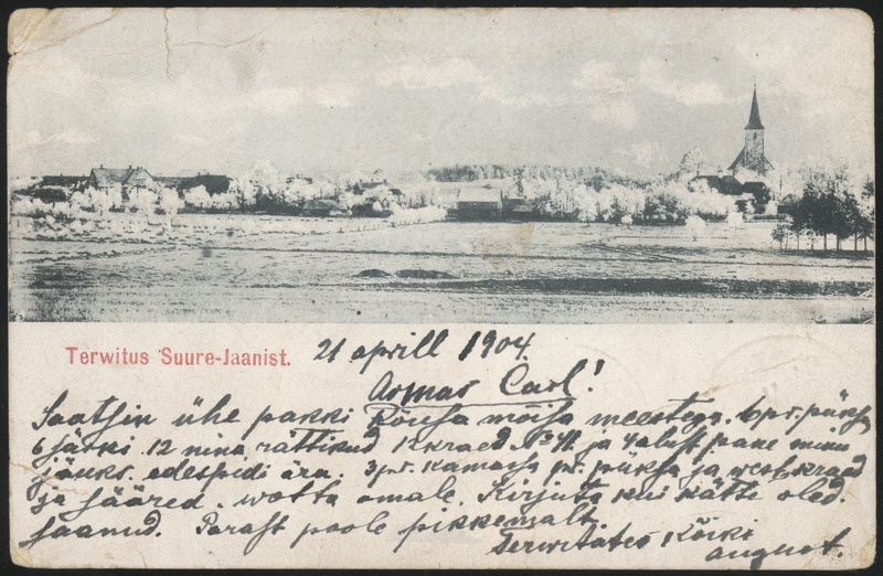 trükipilt, Suure-Jaani khk, Suure-Jaani, talv, u 1904