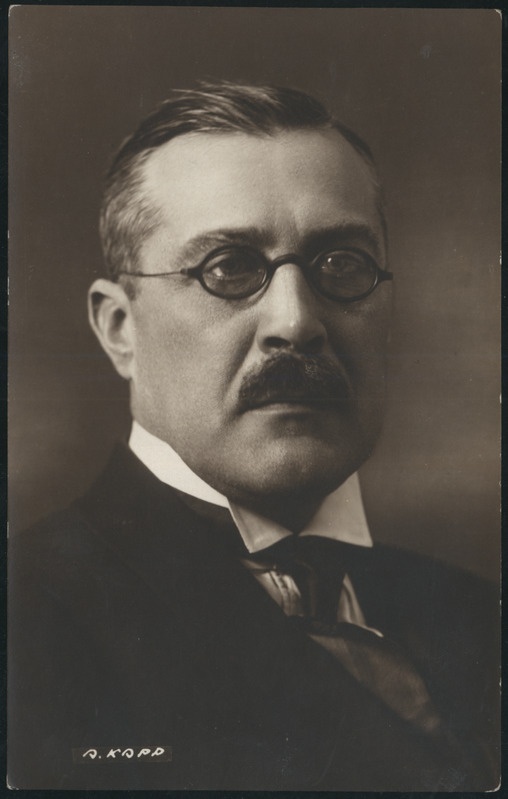 fotopostkaart, Artur Kapp´i rinnaportree, 1927, foto J&P Parikas (Tallinn)