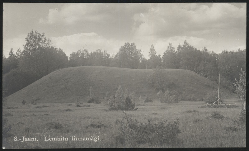 fotopostkaart, Suure-Jaani khk, Lõhavere linnamägi, 03.07.1932