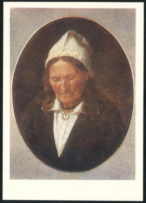 fotopostkaart, J. Köler, Ema portree, 1857-1864, värviline, 1976, kirjastus Kunst  duplicate photo