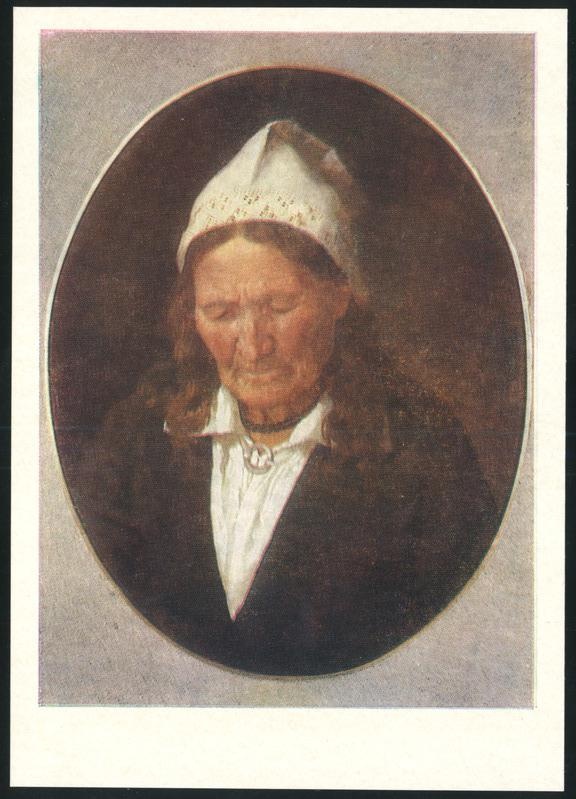 fotopostkaart, J. Köler, Ema portree, 1857-1864, värviline, 1976, kirjastus Kunst