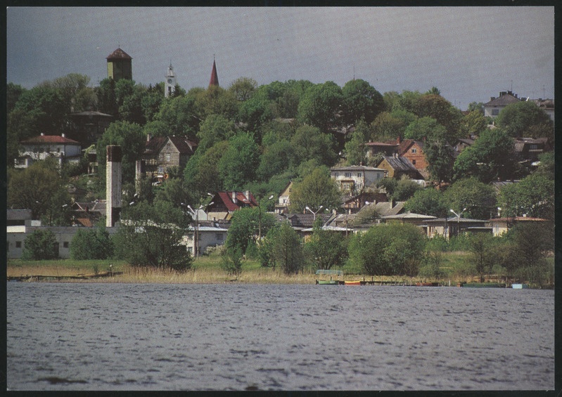 fotopostkaart, Viljandi, linn järve poolt, värviline, u 1995, foto M. Lokk