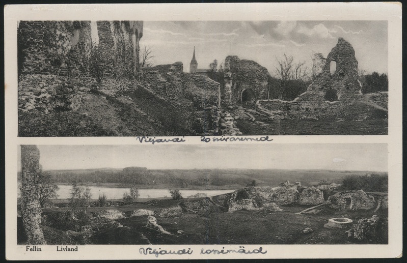 fotopostkaart, Viljandi, 2 vaadet, lossivaremed, u 1910, Verlag E. Ring