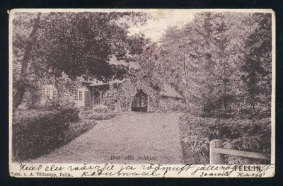 trükipostkaart, Viljandi, I Kirsimägi, vana mõisahoone (vana loss), u 1905, Verlag von A. Tõllasepp (Fellin)  duplicate photo