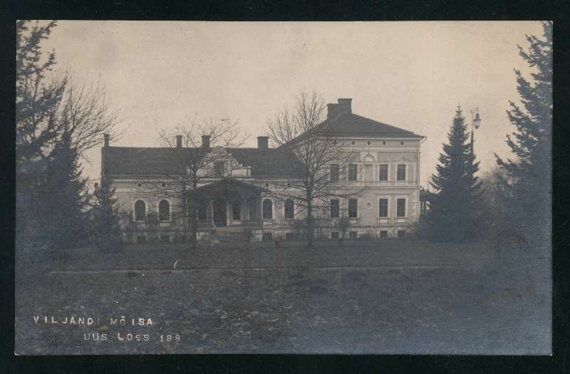 fotopostkaart, Viljandi, uus mõisahoone, u 1922, foto J. Riet