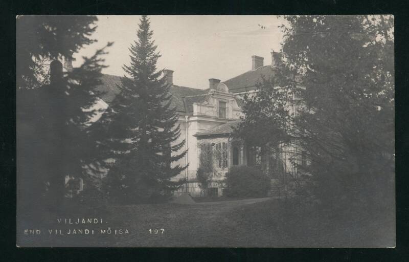 fotopostkaart, Viljandi, uus mõisahoone, 1923, foto J. Riet