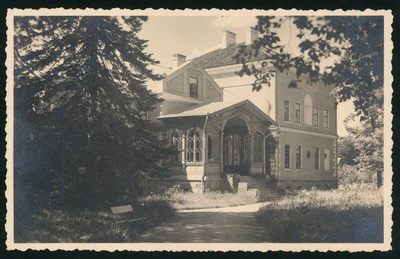 fotopostkaart, Viljandi, uus mõisahoone, u 1935, foto A. Järvekülg  duplicate photo