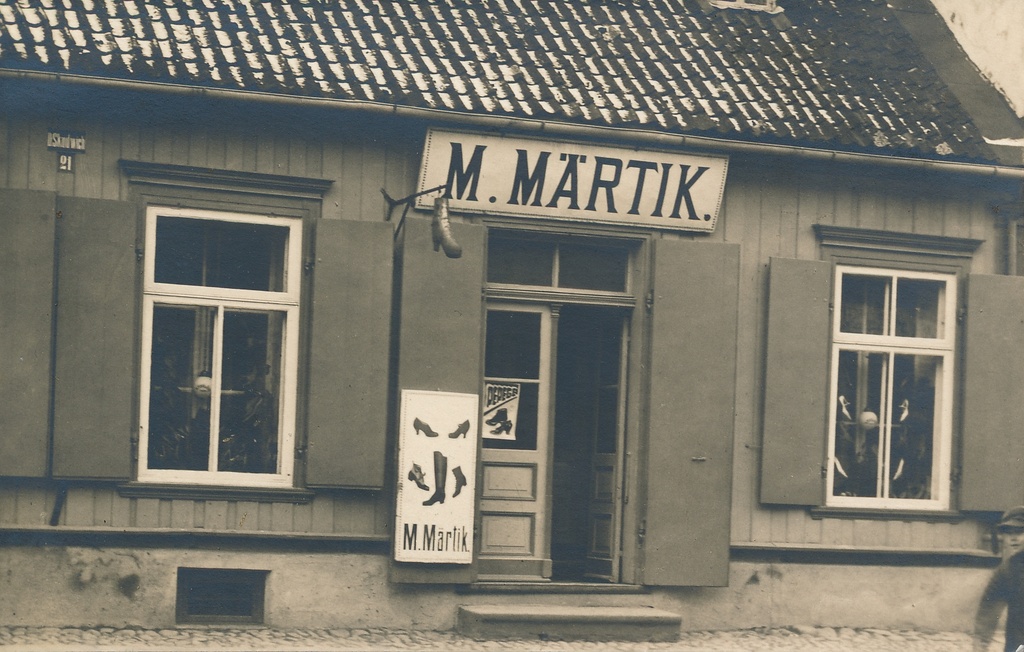 foto, Viljandi, Märt Märtiku pood Lossi tn 21, jalanõud, u 1929