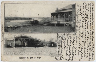 trükipostkaart, Viljandi, järv, VEPS-i maja, veranda, fassaad, Jakobsoni tn 42, u 1903, kirjastus A. Tõllasepp  duplicate photo