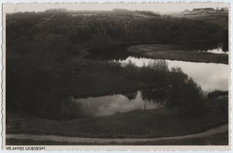 fotopostkaart, Viljandi, Uueveski järv, Peetrimõisa, u 1938, foto M. Teng