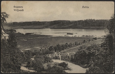 trükipostkaart, Viljandi, järv Trepimäe poolt, u 1910  duplicate photo