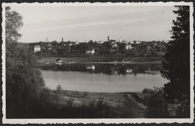 fotopostkaart, Viljandi, järv, elamud mäeveerul, spordiklubi, rannahoone, u 1935  duplicate photo