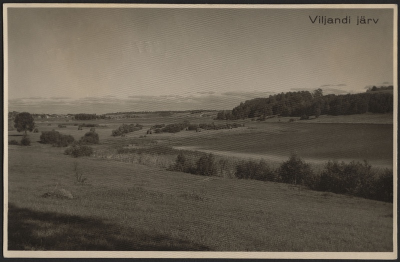 fotopostkaart, Viljandi, järv, ümbrus, linna majad, Tartu mnt, u 1932