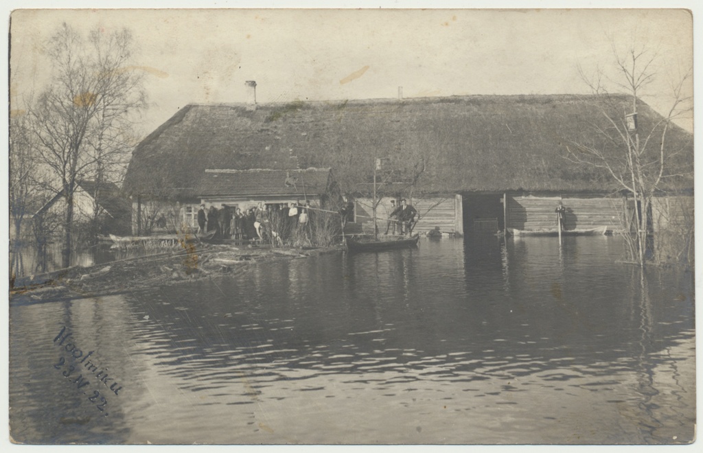 foto, Kõpu khk, Riisa küla, Hoolmiku talu, üleujutus, 23.04.1922
