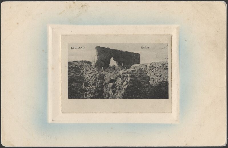 trükipostkaart, Viljandi, Kaevumägi, müürid kagunurgas, Suurmüür, u 1902