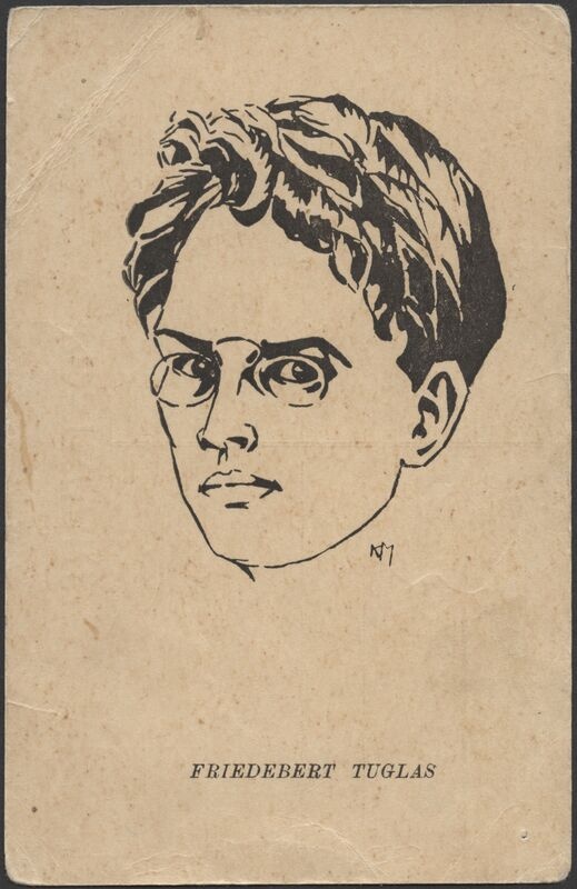 trükipostkaart, Konrad Mägi joonistus, Friedebert Tuglas (pea)