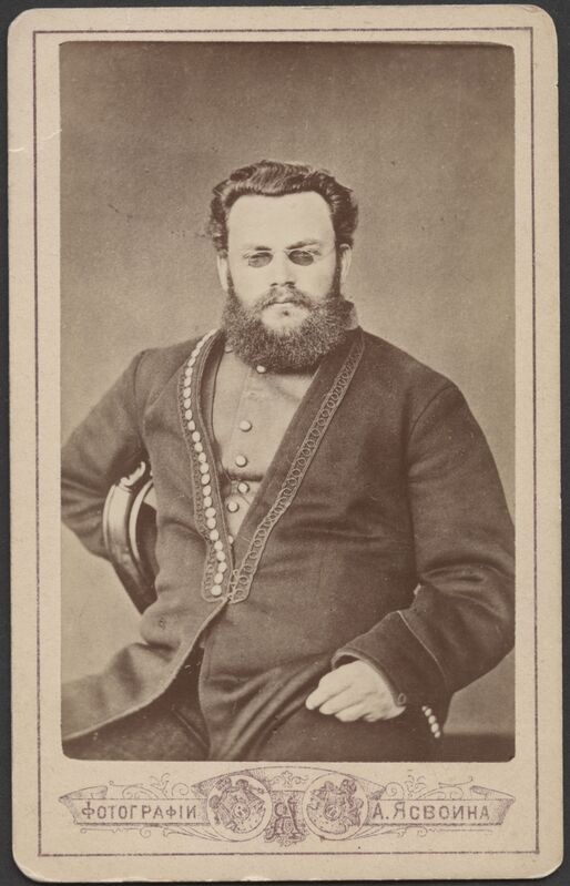 fotopostkaart, C. R. Jakobson, 3/4 portree, u 1875, foto A. Jasvoin