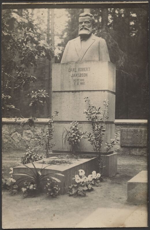 fotopostkaart, Pärnumaa, Kurgja, C. R. Jakobsoni hauasammas, 1927?, foto J. P. Mihkelson (Vändra)