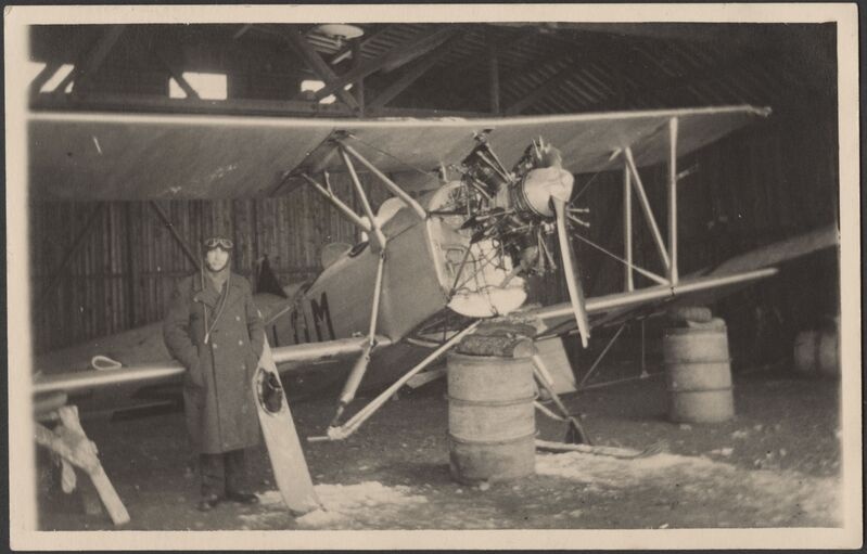 fotopostkaart, lennuk, biplaan ES-LDM, Lendav Mulk, 1935