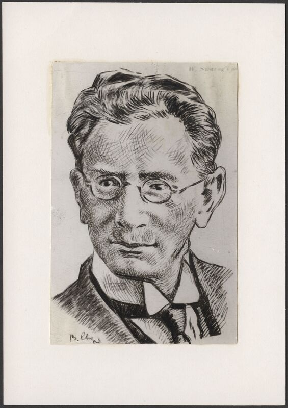 fotokoopia joonistusest, Hans Pöögelmann, rinnaportree