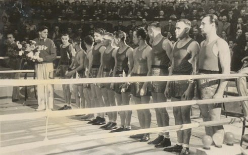 grupifoto Eesti NSV ja Gruusia NSV maavõistlus poksis 1952