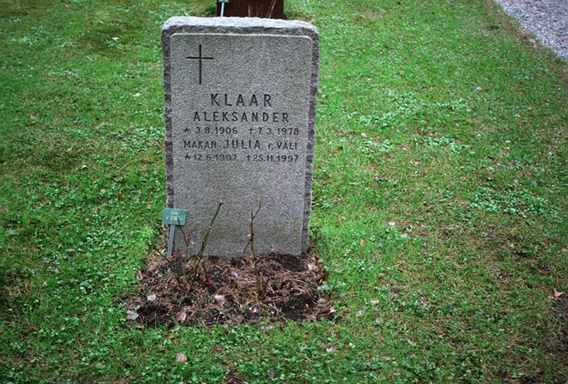 Eestlaste haud Metsakalmistul, Skogskyrkogården