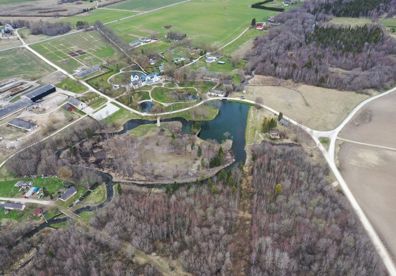 Neeruti Manor on March 31, 1932. Aerofoto, Captain Tuvikese collection rephoto