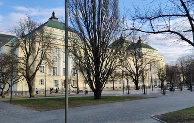 Tallinn. Construction of the theatre "Estonia" rephoto